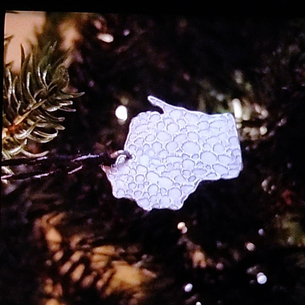 Handmade Silver Wisconsin Ornament